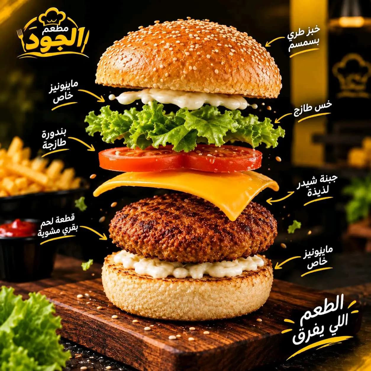 برغر لحم تشيز - صورة 1