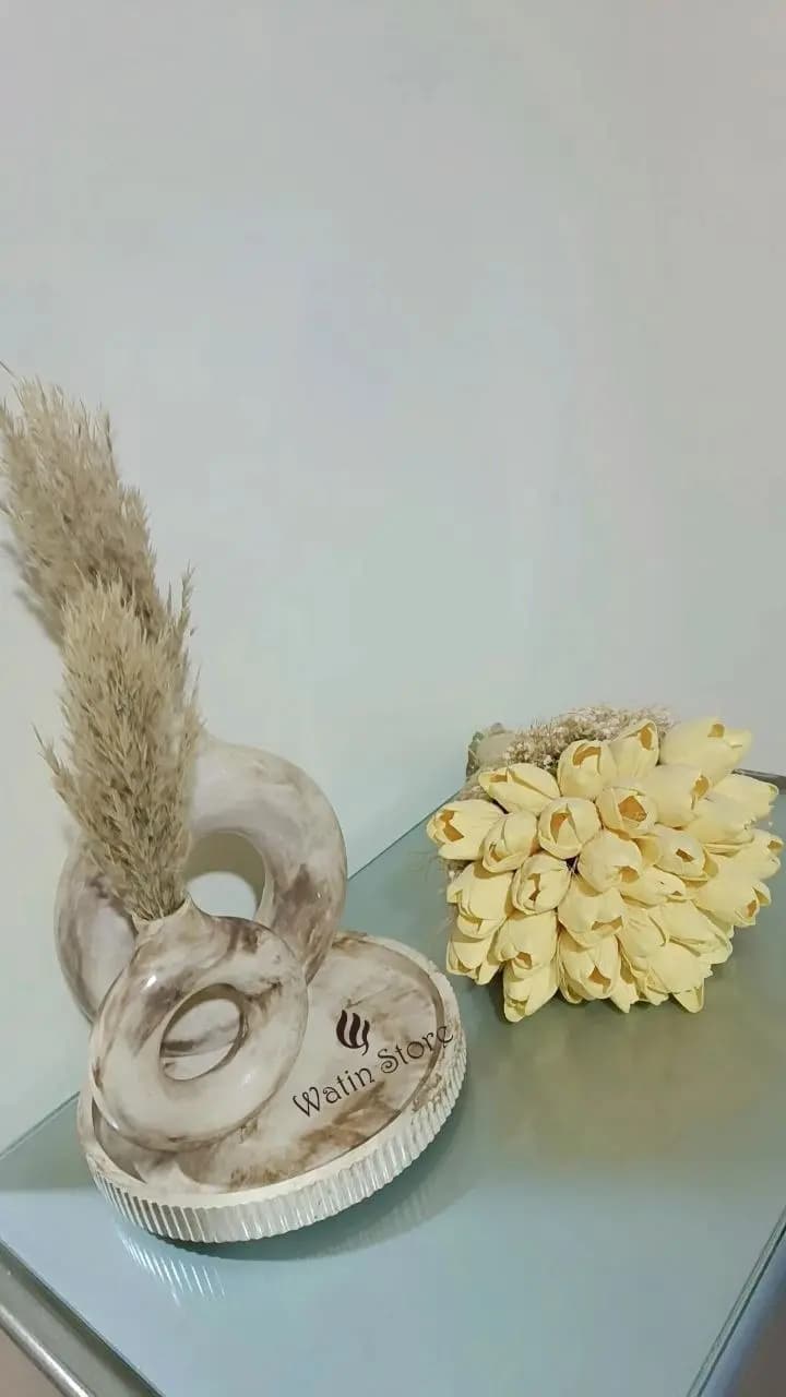 طقم كونكريت دونات مرخم مع صينية - صورة 2
