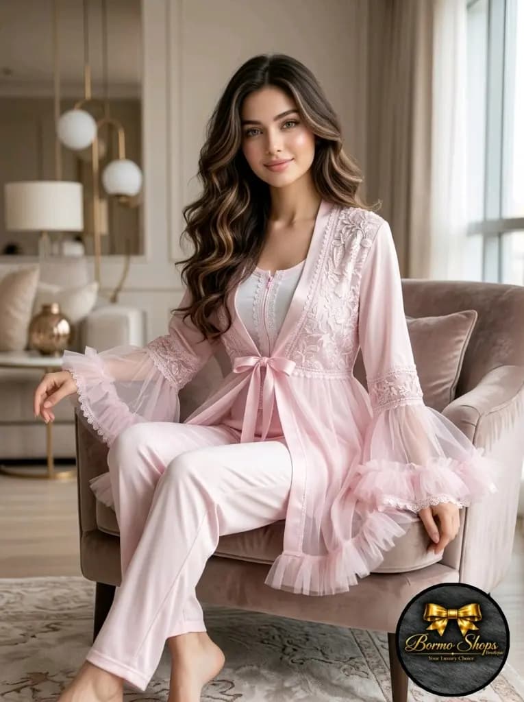 بيجامة نسائي عرايسي ومباركات الولادة - صورة 1