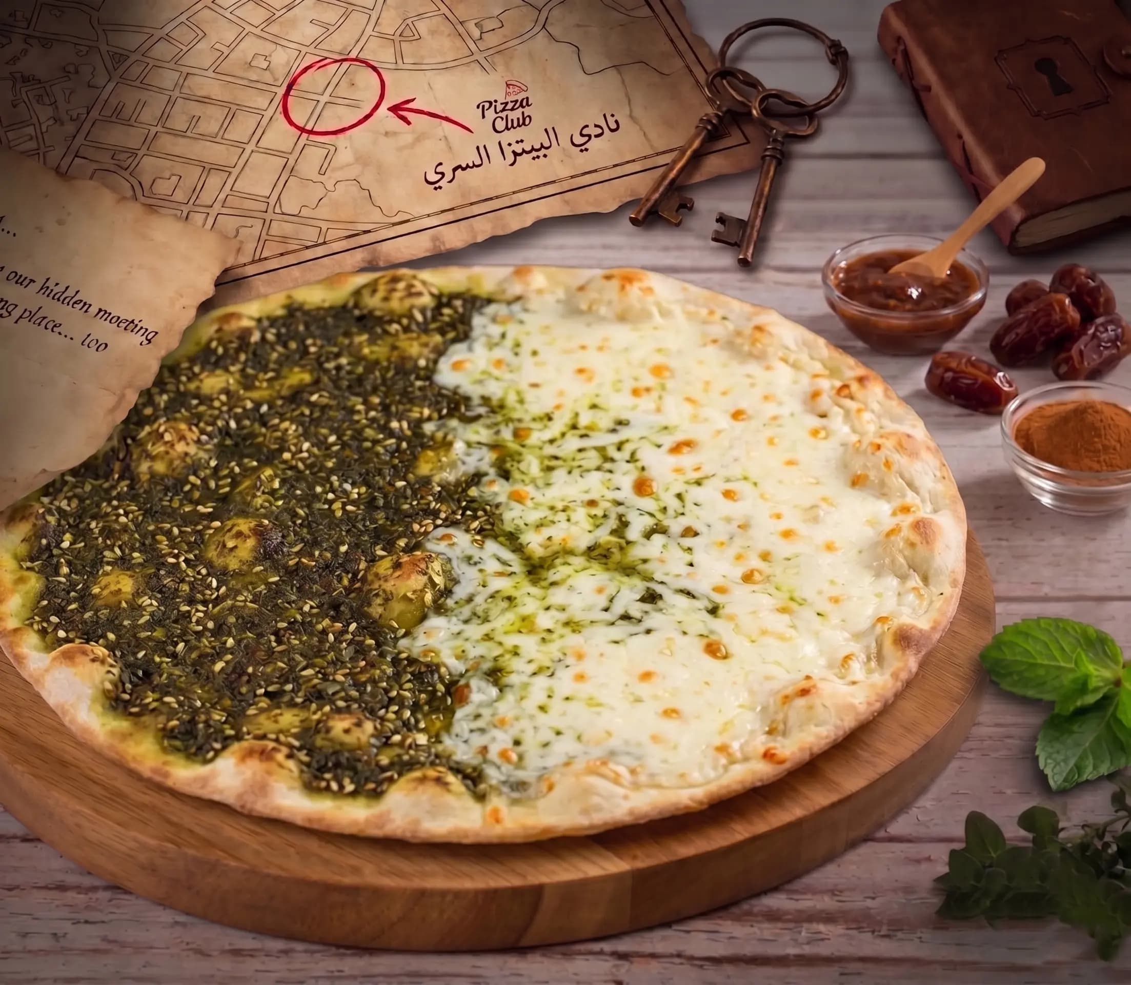منقوشة زعتر و موزاريلا - صورة 1